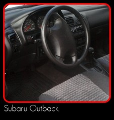Subaru Outback with cloth seat repair and paint spill clean up
